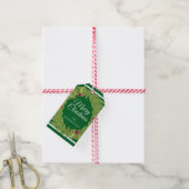 Personalized Christmas Wreath Green Gift Tag ギフトタグ (より糸付き)