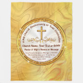 Personalized Church Anniversary Gifts, Pastor フリースブランケット (正面)