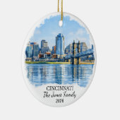 Personalized Cincinnati Ornament, Custom Ohio セラミックオーナメント (右)