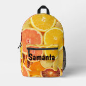 Personalized Citrus Backpack | Fresh Fruits Kids  プリントバックパック (正面)