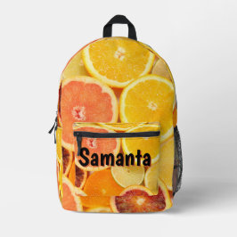 Personalized Citrus Backpack | Fresh Fruits Kids プリントバックパック