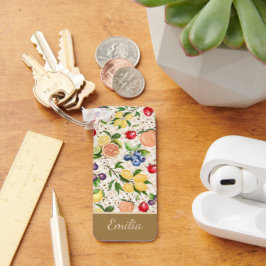 Personalized citrus Brown and beige pattern キーホルダー