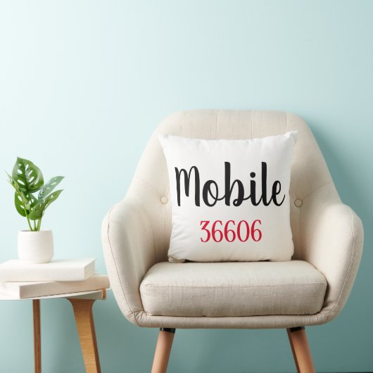 Personalized City, Zip Throw Pillow クッション (椅子)