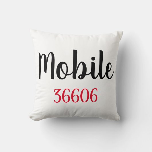 Personalized City, Zip Throw Pillow クッション (正面)