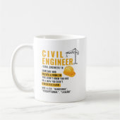 Personalized Civil Engineer Definition Funny コーヒーマグカップ (左)