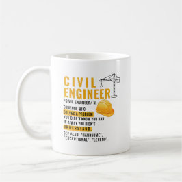 Personalized Civil Engineer Definition Funny コーヒーマグカップ