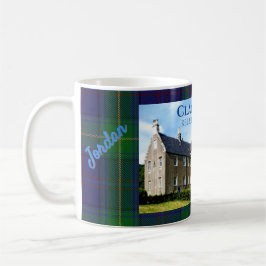 Personalized Clan Boyle's Kelburn Castle & Tartan コーヒーマグカップ