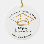 Personalized Class of 2025 Graduation Keepsake セラミックオーナメント (正面)