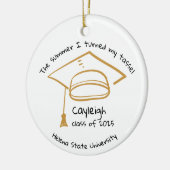 Personalized Class of 2025 Graduation Keepsake セラミックオーナメント (左)