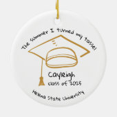 Personalized Class of 2025 Graduation Keepsake セラミックオーナメント (裏面)