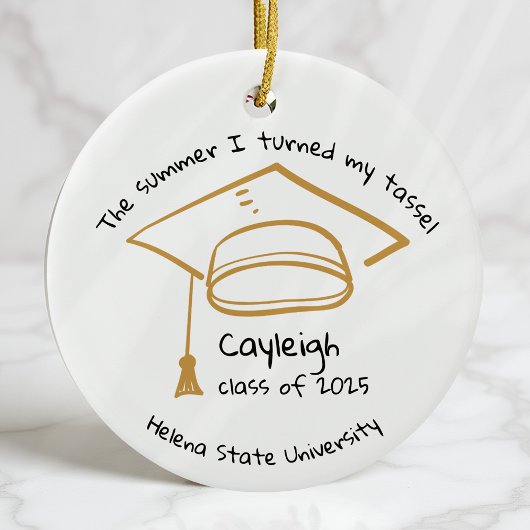 Personalized Class of 2025 Graduation Keepsake セラミックオーナメント