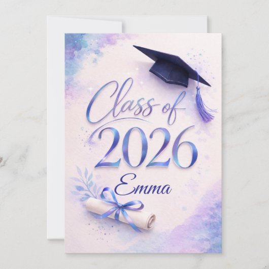 Personalized Class of 2026 Graduation Card カード (正面)