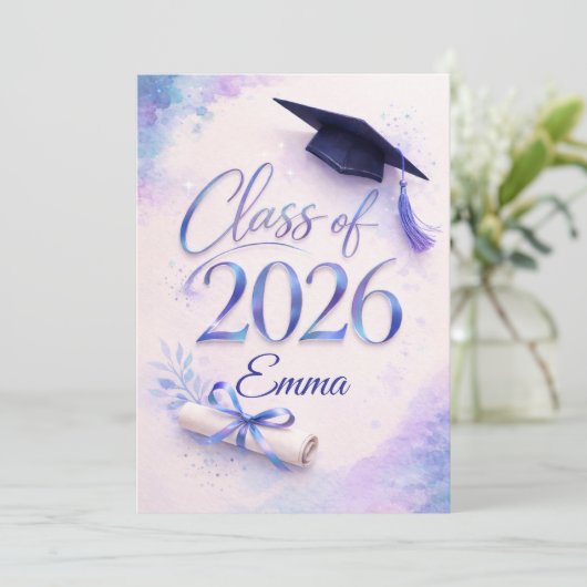 Personalized Class of 2026 Graduation Card カード (スタンド正面)