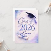 Personalized Class of 2026 Graduation Card カード (正面/裏面インサイチュ)