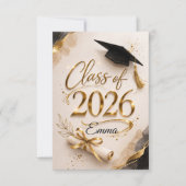 Personalized Class of 2026 Graduation Name Card (正面)