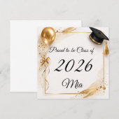 Personalized Class of 2026 Graduation Name Card (正面/裏面)