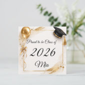 Personalized Class of 2026 Graduation Name Card (スタンド正面)