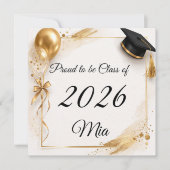 Personalized Class of 2026 Graduation Name Card (正面)