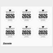 Personalized Class of 2026 Graduation Sticker ラウンドシール (シート)