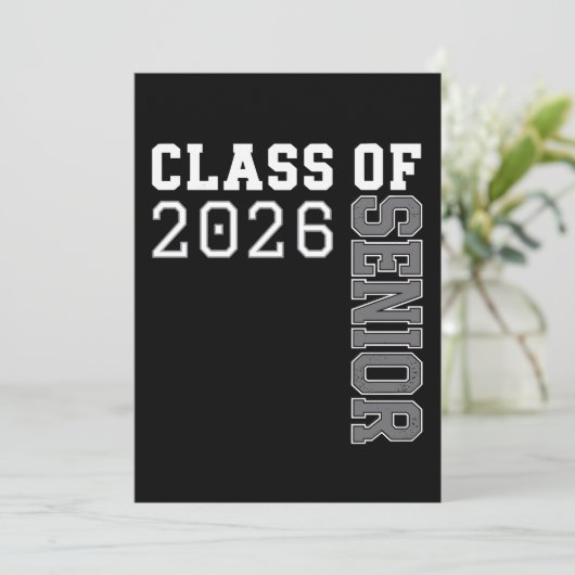 Personalized Class Of 2026 Senior Graduation 招待状 (スタンド正面)