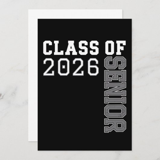 Personalized Class Of 2026 Senior Graduation 招待状 (正面/裏面)