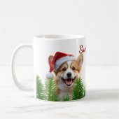 Personalized Classic Mug – Santa Paws Corgi Design コーヒーマグカップ (左)
