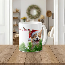 Personalized Classic Mug – Santa Paws Corgi Design コーヒーマグカップ