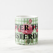 Personalized classic tartan green country style コーヒーマグカップ (中央)