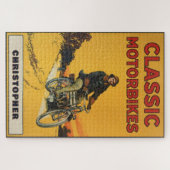 Personalized Classic Vintage Motorbike Collector   ジグソーパズル (横)