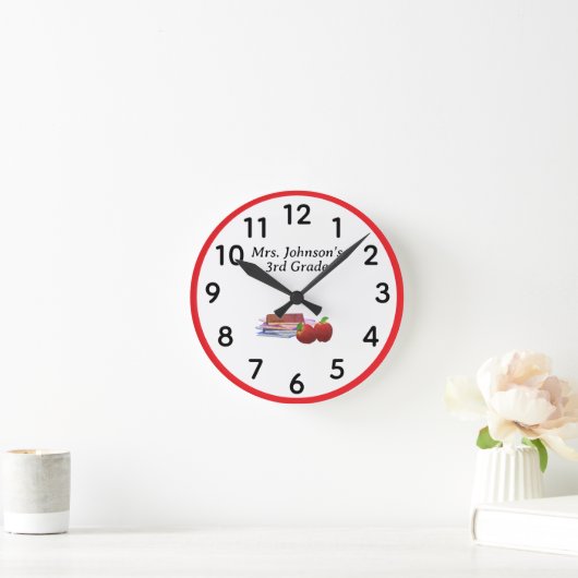 Personalized Classroom ラウンド壁時計 (ホーム)