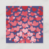 Personalized Classroom Valentine with Hearts  エンクロージャーカード (裏面)