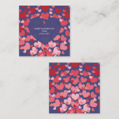 Personalized Classroom Valentine with Hearts  エンクロージャーカード (正面/裏面)