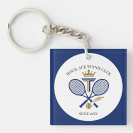 Personalized Classy Gold Tennis Club Year キーホルダー