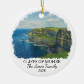 Personalized Cliffs of Moher Ornament, Ireland セラミックオーナメント (正面)