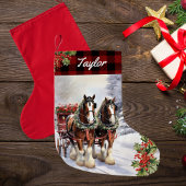 Personalized Clydesdale Christmas Horse Stocking スモールクリスマスストッキング