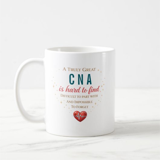 Personalized CNA Appreciation Quote コーヒーマグカップ (左)