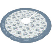 Personalized Coastal Crab Christmas Lights ブラッシュドポリエステルツリースカート (アングル)