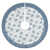 Personalized Coastal Crab Christmas Lights ブラッシュドポリエステルツリースカート (正面)