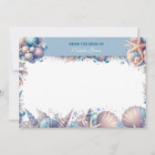 Personalized Coastal Seashell Notecard ノートカード (正面)