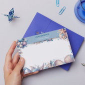 Personalized Coastal Seashell Notecard ノートカード