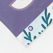 Personalized Coastal Seaweed Shells Ocean フリースブランケット (角)