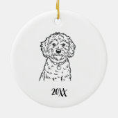 Personalized Cockapoo Dog Christmas セラミックオーナメント (裏面)