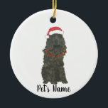 Personalized Cocker Spaniel (Black) セラミックオーナメント<br><div class="desc">Make the nice list this year with an ornament of your favorite little elf!</div>