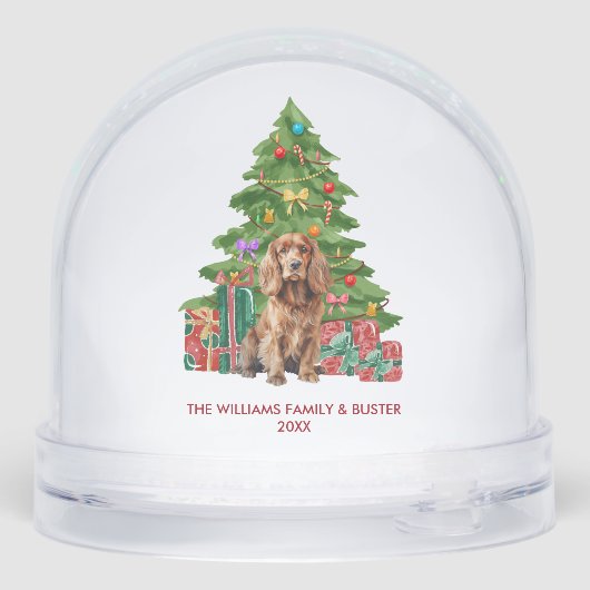 Personalized Cocker Spaniel Dog Christmas (裏面)