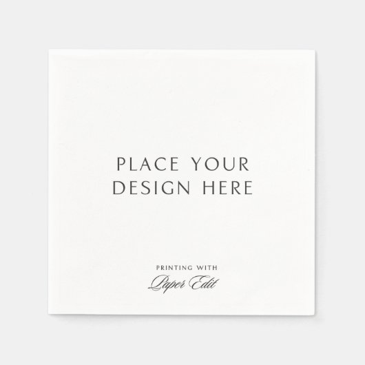 Personalized Cocktail Napkins Add Your Own Design スタンダードカクテルナプキン (正面)