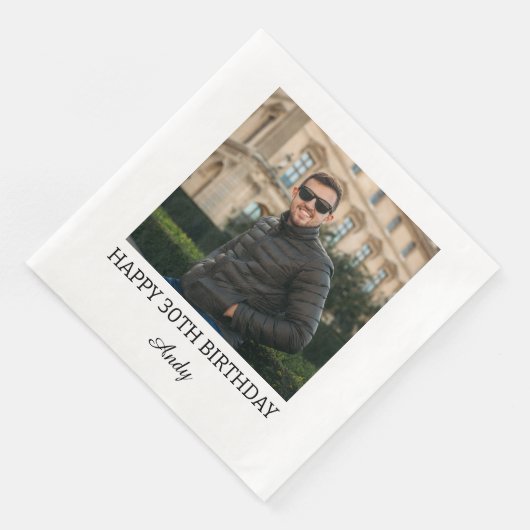 Personalized Cocktail Napkins for Birthday Party  (コーナー)