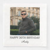 Personalized Cocktail Napkins for Birthday Party  (正面)