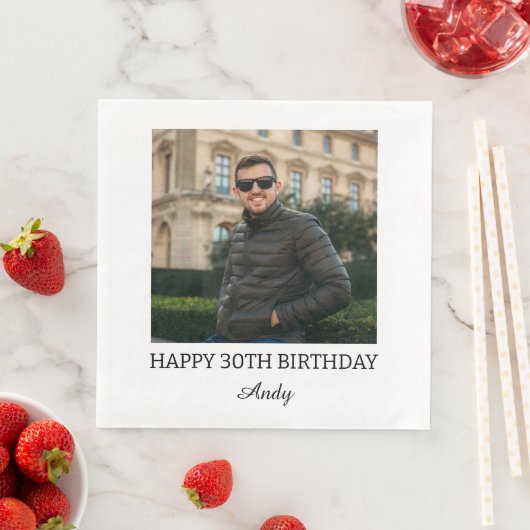 Personalized Cocktail Napkins for Birthday Party  (インサイチュ)