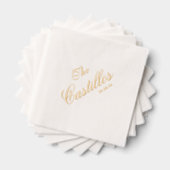 Personalized Cocktail Wedding 箔ナプキン (インサイチュ (積み重ね))