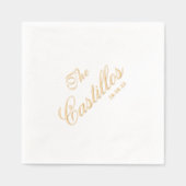 Personalized Cocktail Wedding 箔ナプキン (正面)